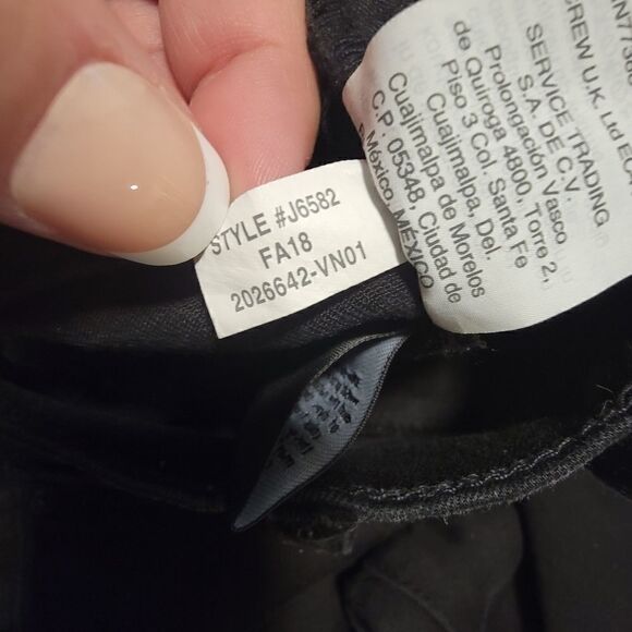 J. CREW 10" highest-rise black skinny jean 25 - Picture 8 of 8